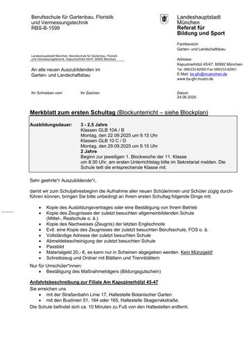 Merkblatt Garten- und Landschaftsbau